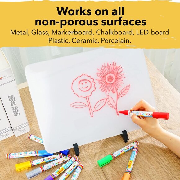 16‎ Vibrant Chalk Markers with Case - Picture 6 of 13